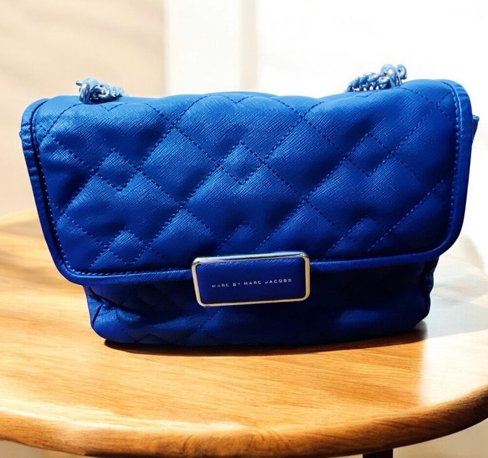 Marc by Marc Jacobs Rebel 24 Quilted Crossbody Bag Mineral Blue